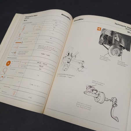Libretto uso e manutenzione delle auto Fiat Ritmo 105 TC in tedesco,1981. Pieghe