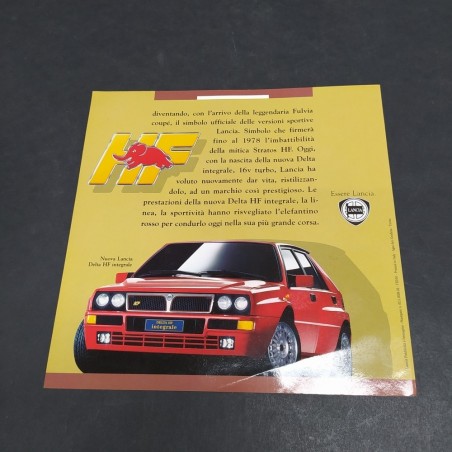 Opuscolo pubblicitario delle vetture Lancia, 1991. Polvere e pieghe in copertina