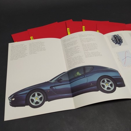 Cartellina stampa - Press Release auto Ferrari, vari modelli 1994. Sbucciature