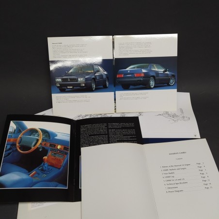 Cartellina stampa - Press Release auto Maserati Ghibli e Quattroporte. Inglese