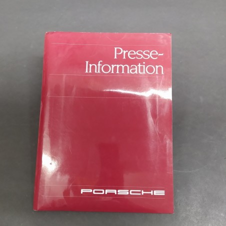 Cartellina stampa - Press Release vetture Porsche 1989 in francese. Aloni