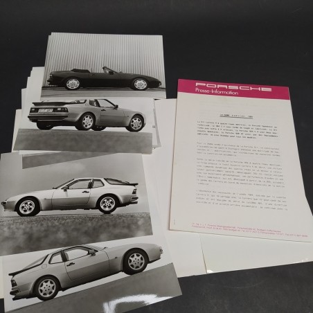 Cartellina stampa - Press Release vetture Porsche 1989 in francese. Aloni