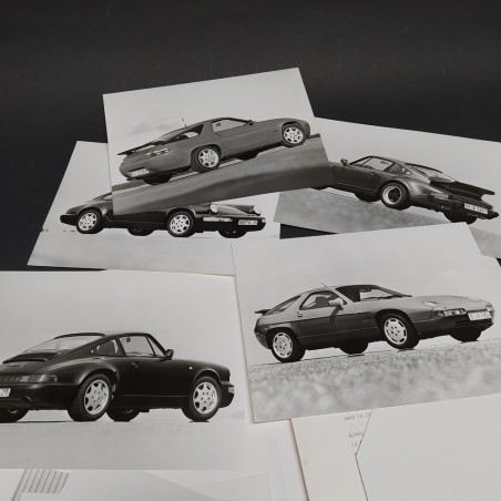 Cartellina stampa - Press Release vetture Porsche 1989 in francese. Aloni