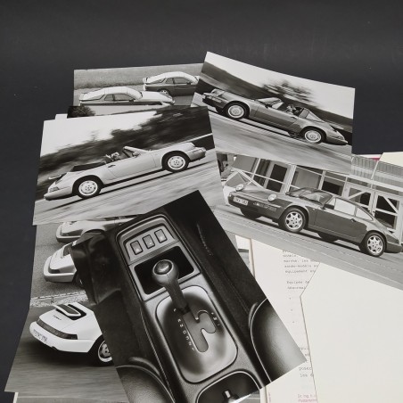 Cartellina stampa - Press Release vetture Porsche 1990 in francese. Fioritura