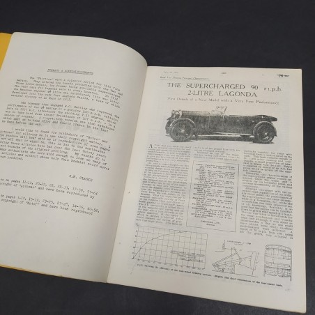 Libro Lagonda in the thirties, raccolta di articoli tratti da riviste anni '30