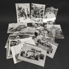 Lotto di 24 foto di auto Ferrari F1 e piloti vari Arnaux, Alboreto, Tambay, '80
