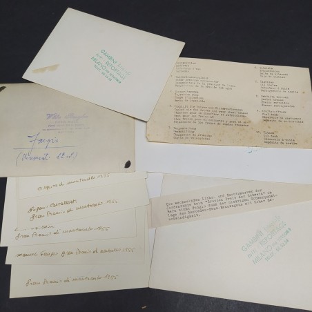 Lotto di 19 foto vetture di Formula 1 con annotazioni, vari formati, anni '50