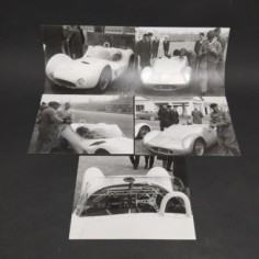 Lotto di 5 foto Maserati 24x18 cm, stampe moderne di foto antiche. Buone