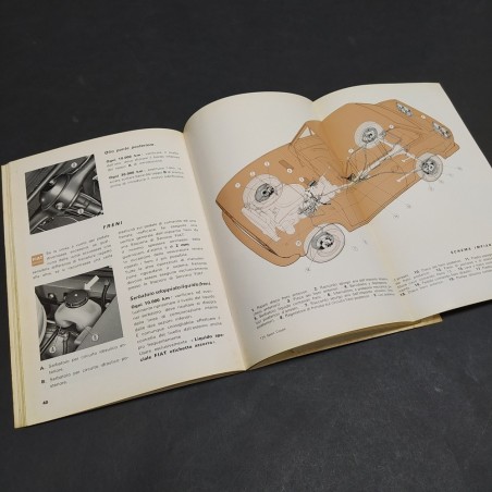 Libretto uso e manutenzione delle auto Fiat 124 Sport Coupè, 1970. Mediocre
