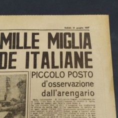 Pagine del quotidiano Il giornale di Brescia su la Mille Miglia, giugno 1947 2
