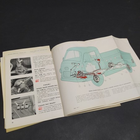 Libretto uso e manutenzione furgone Fiat 1100T, 217 D, 1966. Mediocre