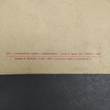 Libretto uso e manutenzione furgone Fiat 1100T, 217 D, 1966. Mediocre