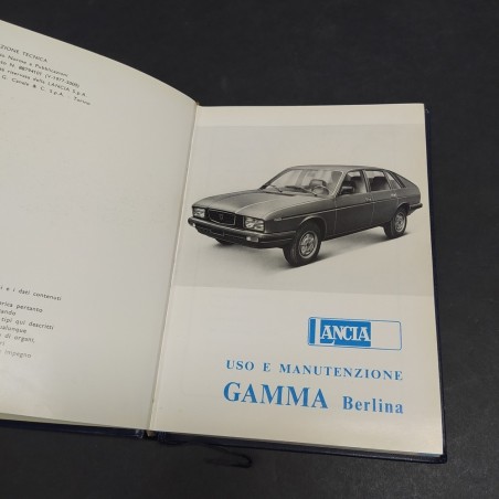 Libretto uso e manutenzione vetture Lancia Gamma Berlina, 1977. Discreto