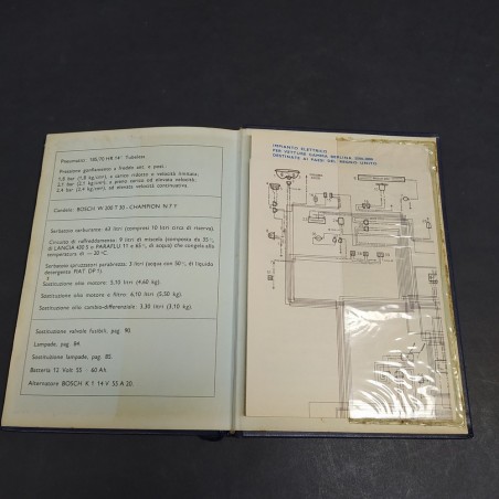 Libretto uso e manutenzione vetture Lancia Gamma Berlina, 1977. Discreto