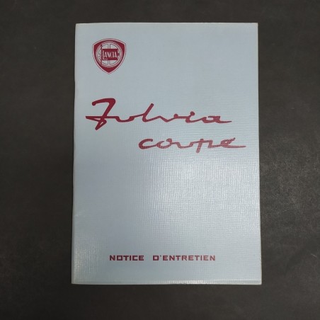 Libretto Notice d'entretien vetture Lancia modello Fulvia Coupé in francese, '65