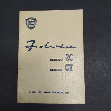 Libretto uso e manutenzione auto Lancia Fulvia Berlina 2C/GT, 1967. Mediocre