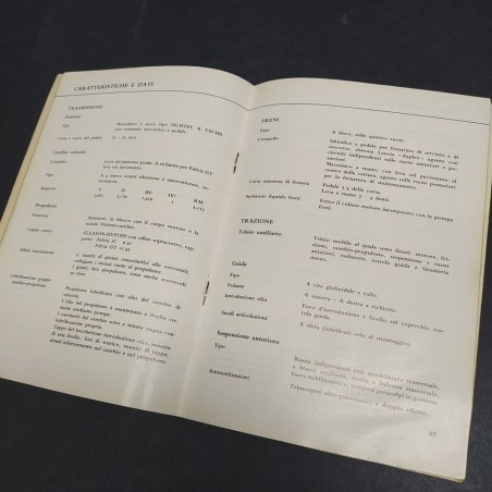 Libretto uso e manutenzione auto Lancia Fulvia Berlina 2C/GT, 1967. Mediocre