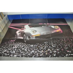 PROSPEKT DEPLIANT BROCHURE PORSCHE POSTER GAMMA MODELLI 9 PAGINE TEDESCO 2