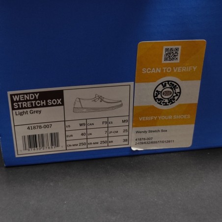 Hey Dude Wendy Stretch Sox Light Grey – Donna EU 40 / US 9
