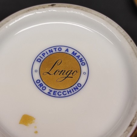 Grande vaso/urna in vetro con coperchio, decorato con motivi inciso-satinato