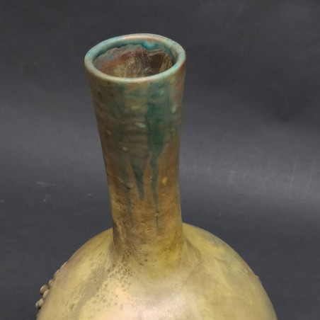 Coppia vasi Riccardo Gatti Faenza ceramica smalti metallici anni ’30-40
