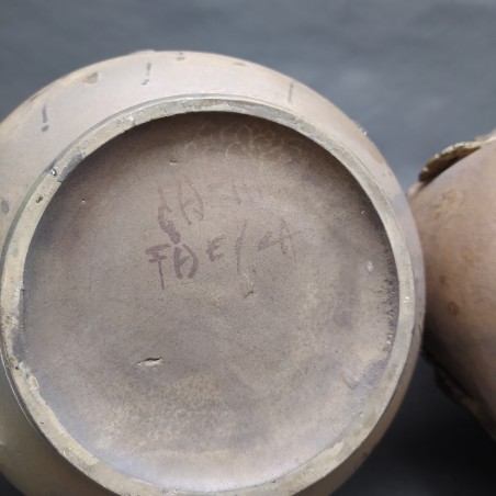 Coppia vasi Riccardo Gatti Faenza ceramica smalti metallici anni ’30-40