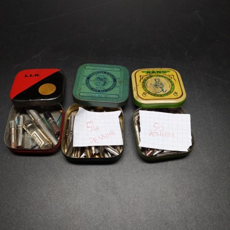 Lotto 100 pennini vintage con 3 scatole latta pubblicitarie d’epoca anni 30/40