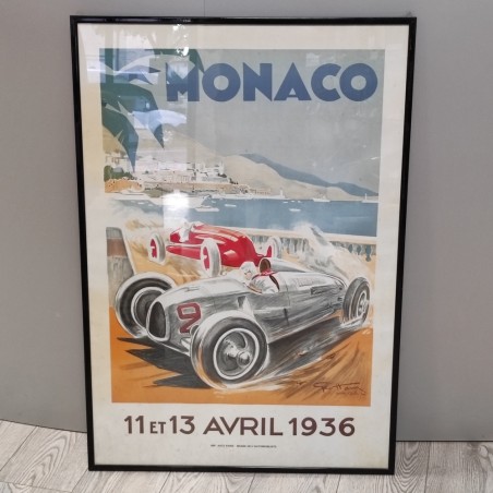 Poster Geo Ham Monaco GP 1936 ristampa museale Automobiliste