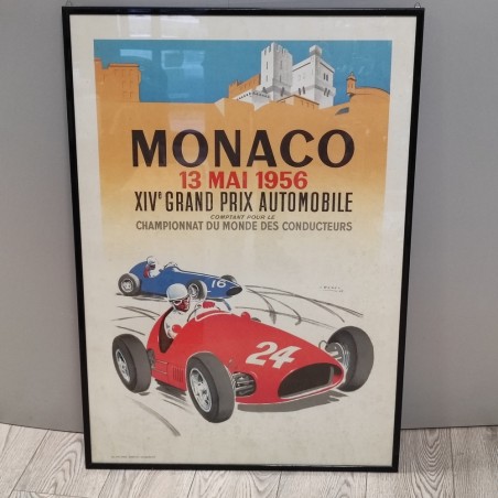Ristampa manifesto del Grand Prix di Monaco del 13 maggio 1956, XIV° Gran Premio