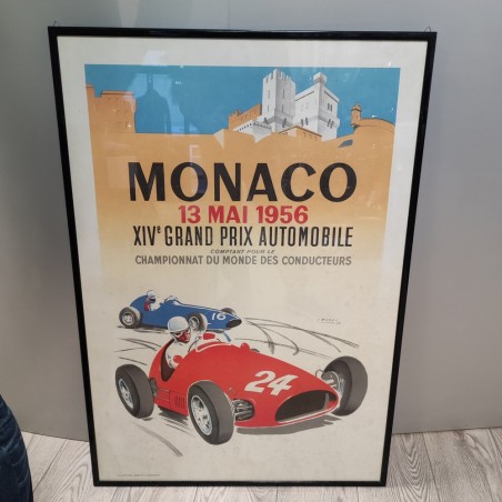 Ristampa manifesto del Grand Prix di Monaco del 13 maggio 1956, XIV° Gran Premio