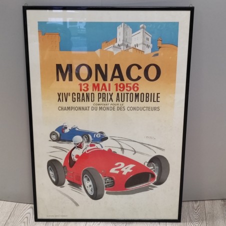 Ristampa manifesto del Grand Prix di Monaco del 13 maggio 1956, XIV° Gran Premio