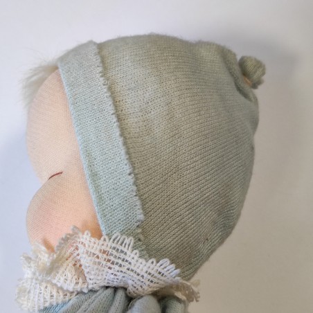 Bambolina giapponese con carillon Musical Baby-Doll con confezione. Macchie