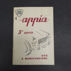 Libretto uso e manutenzione auto Lancia Appia 3 serie. Aloni e pennarello