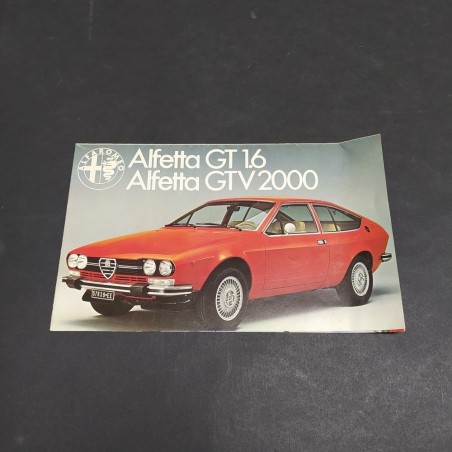 Depliant automobili Alfa Romeo Alfetta GT 1.6/ GTV 2000. Pieghe e macchie