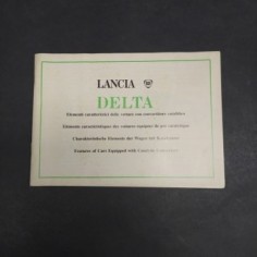 Libretto multilingue per vetture Lancia Delta con convertitore, 1990. Fioritura