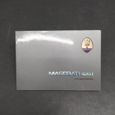 Libretto uso e manutenzione vetture Maserati 420 i, 1986. Condizioni discrete