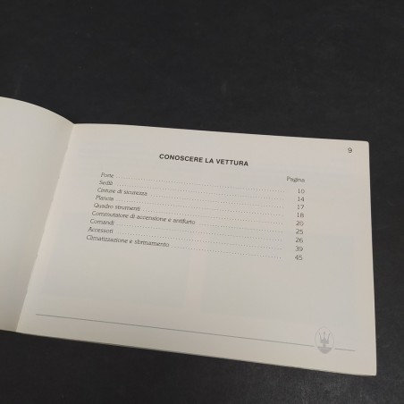 Libretto uso e manutenzione vetture Maserati 420 i, 1986. Condizioni discrete