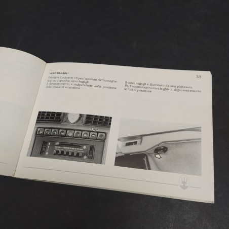 Libretto uso e manutenzione vetture Maserati 420 i, 1986. Condizioni discrete