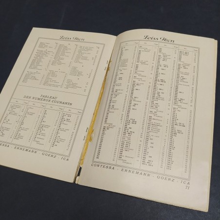 Catalogo di macchie fotografiche Zeiss Ikon francese,1927. Macchie,ingiallimenti