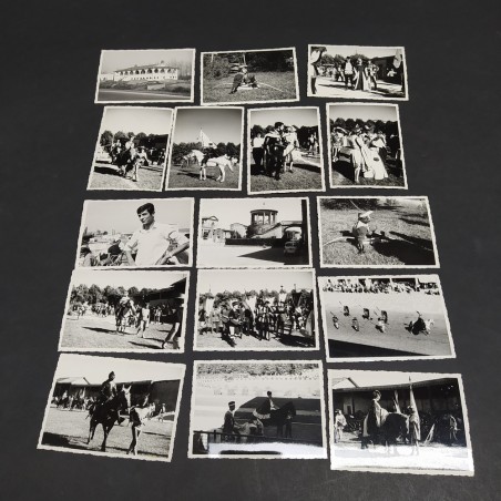 Lotto di 15 foto relative a una rievocazione storica del Medioevo in Romagna