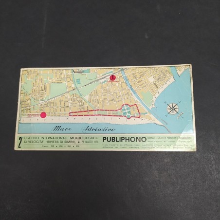 Cartolina viaggiata 2° Circuito Internazionale motociclistico 1968 con autografi