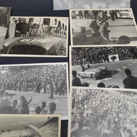 Lotto di 25 foto circuito, piloti e vetture delle Mille Miglia degli anni '50