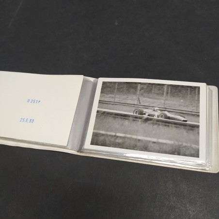 Lotto di 36 fotografie del 10° Gran Premio F2 lotteria del 1968 con annotazioni