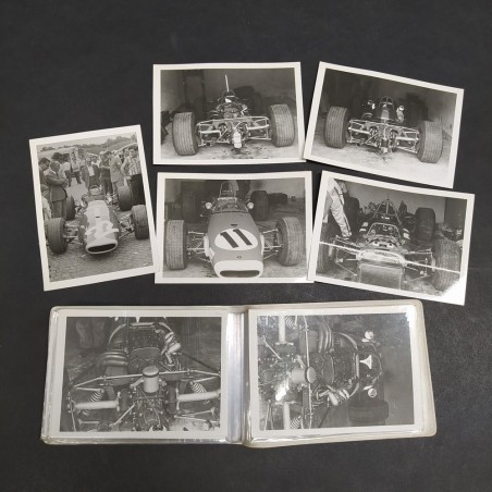 Lotto di 36 fotografie del 10° Gran Premio F2 lotteria del 1968 con annotazioni