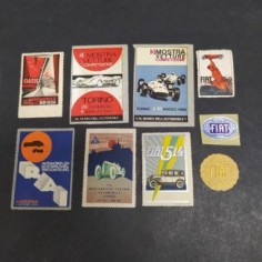 Lotto di 9 chiudilettera dedicati all'automobilismo, vari formati. Discreti