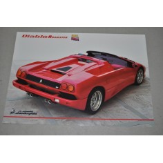 PROSPEKT DEPLIANT BROCHURE LAMBORGHINI DIABLO ROADSTER - FOGLIO SINGOLO
