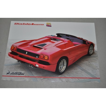 PROSPEKT DEPLIANT BROCHURE LAMBORGHINI DIABLO ROADSTER - FOGLIO SINGOLO