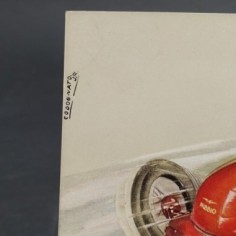 Cartolina dell'automobile Nibbio, disegno di Codognato. Leggeri aloni, strappo 2