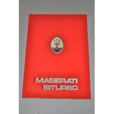 PROSPEKT DEPLIANT BROCHURE MASERATI BITURBO 5 PAGES - ENGLISH VERSION