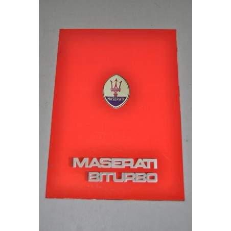 PROSPEKT DEPLIANT BROCHURE MASERATI BITURBO 5 PAGES - ENGLISH VERSION
